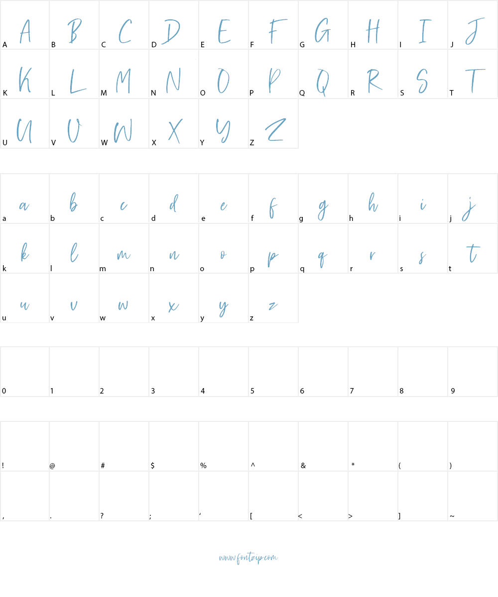 Friday Vibes Font Character